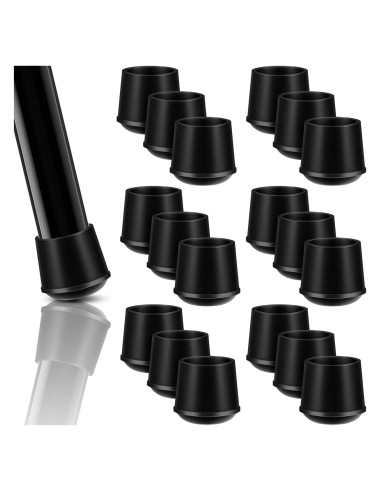 48 Protectores de Patas de Silla de Goma Treela 1.9 cm Antideslizantes