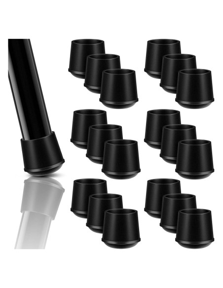 48 Protectores de Patas de Silla de Goma Treela 1.9 cm Antideslizantes 48 Protectores de Patas de Silla de Goma Treela 1.9 cm Antideslizantes