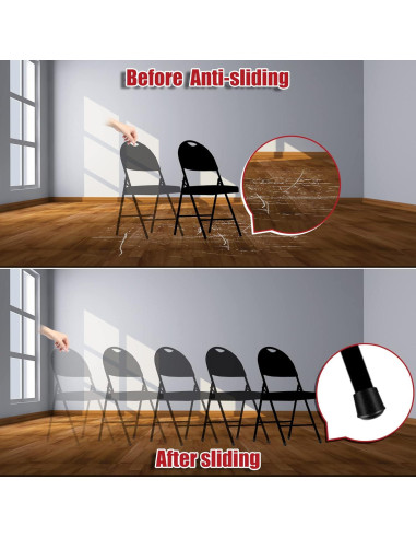 48 Protectores de Patas de Silla de Goma Treela 1.9 cm Antideslizantes