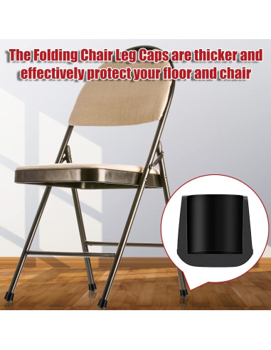 48 Protectores de Patas de Silla de Goma Treela 1.9 cm Antideslizantes