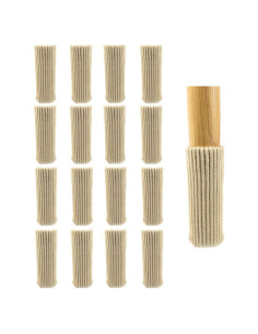 16 Fundas Protectores de Piernas de Muebles Aoozleny Beige