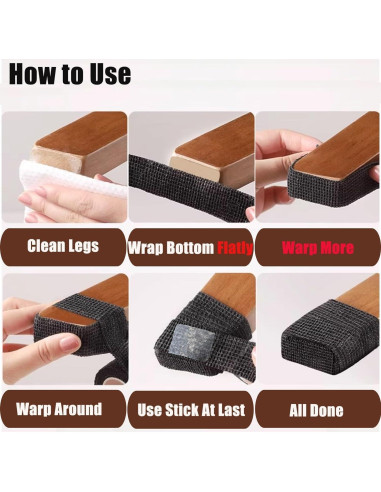 30 Protectores de Suelo Tiyoha para Patas de Sillas Autoadhesivos