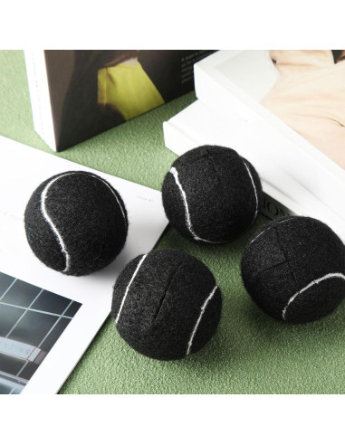 40 Pelotas de Tenis Precortadas Macarrie para Muebles Negros