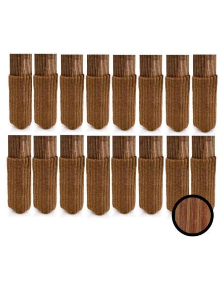 Calcetines para Muebles Furniture Sox Marrón Caramelo 16 Pk