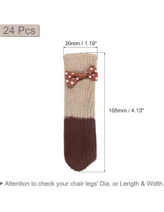 Calcetines Protectores para Patas de Silla uxcell - 24 Pcs Beige 2