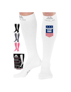 Calcetines de Compresión Mojo Medianos 20-30 mmHg Blanco