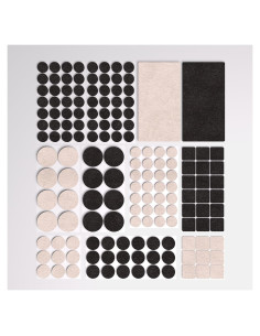 Almohadillas de Fieltro 156pcs Marrón y Beige - Protección Muebles