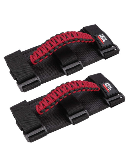 Agarraderas KEMIMOTO de Nylon para UTV 2 Unidades Rojo