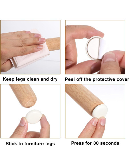 Deslizadores de Muebles SynHHergyx 36 Pcs 30mm para Pisos de Madera