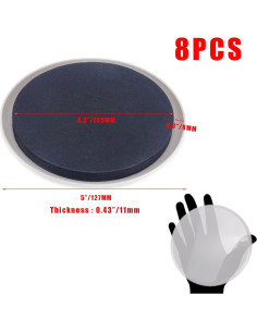 Deslizadores de Muebles Redondos Tighall 8PCS 12.7cm Beige 2