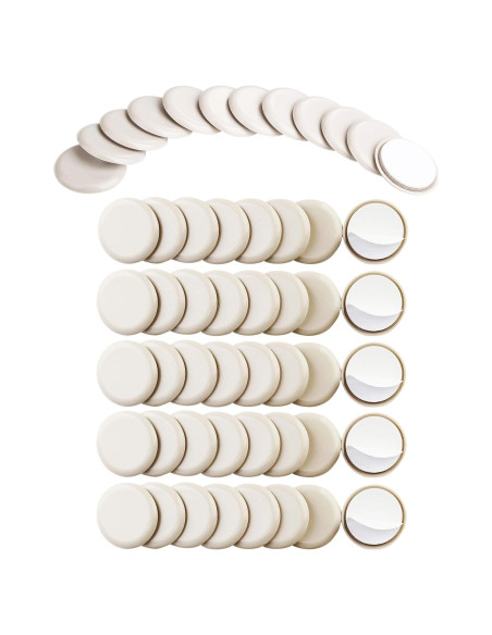 52 Deslizadores Autoadhesivos para Muebles Liyic 2.87cm Beige