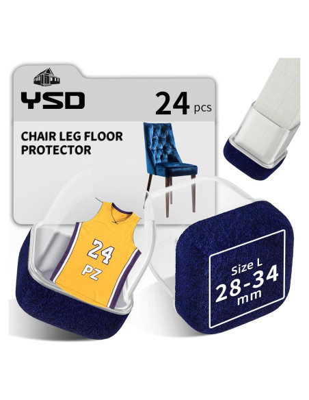 YSD 24PCS Protectores de Suelo Silicona Cuadrados 31.75mm YSD 24PCS Protectores de Suelo Silicona Cuadrados 31.75mm