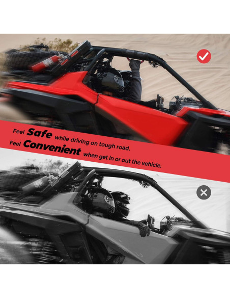 Agarraderas KEMIMOTO de Nylon para UTV 2 Unidades Rojo