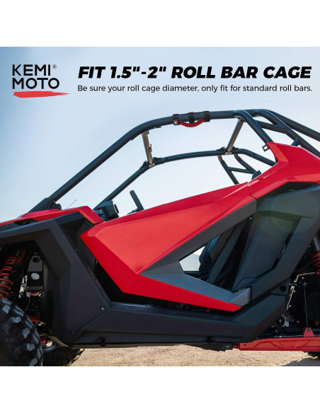 Agarraderas KEMIMOTO de Nylon para UTV 2 Unidades Rojo