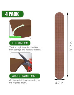 Almohadillas Antideslizantes para Muebles TOPGOT 4 Pcs 76.2cm 2