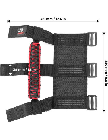 Agarraderas KEMIMOTO de Nylon para UTV 2 Unidades Rojo