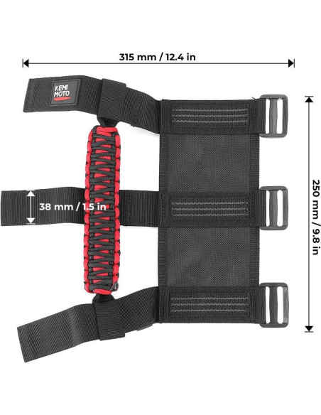 Agarraderas KEMIMOTO de Nylon para UTV 2 Unidades Rojo
