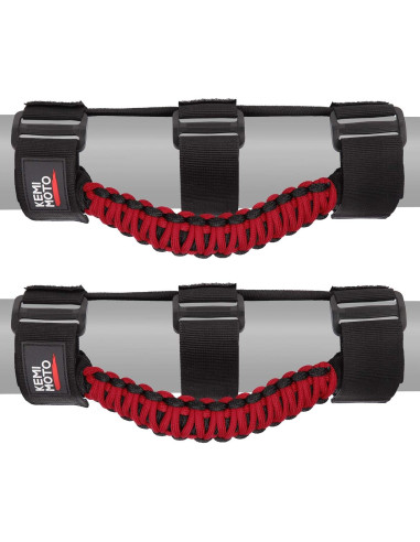 Agarraderas KEMIMOTO de Nylon para UTV 2 Unidades Rojo