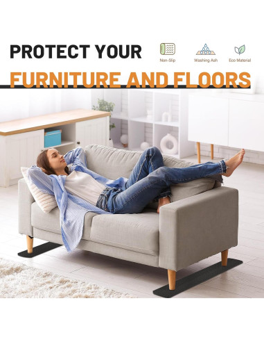 4 Almohadillas Antideslizantes de Goma SDSNTE 76.2cm para Muebles