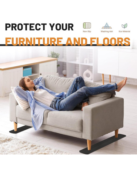 4 Almohadillas Antideslizantes de Goma SDSNTE 76.2cm para Muebles