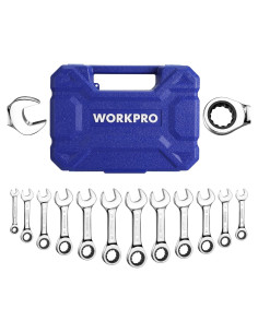 Juego de Llaves de Vaso 12 Piezas WORKPRO 8-19mm Trinquete
