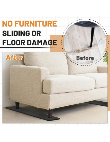 4 Almohadillas Antideslizantes de Goma SDSNTE 76.2cm para Muebles