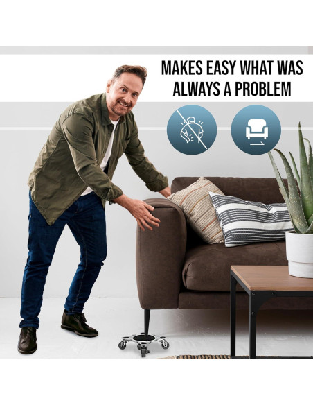 Juego de Carretillas para Muebles Talime - Capacidad 2721 kg