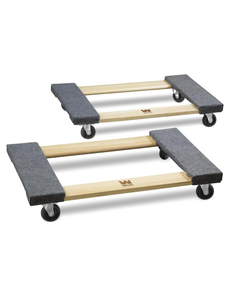 Carro de Mudanza WEN de Madera - Paquete de 2, 600 kg, 45.72x76.2 cm