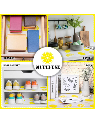 Forros de Refrigerador Cunhill 8 Pcs 45x30 cm Limón Lavables