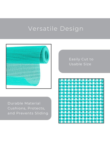 Forro de Estante Antideslizante Menta 45.72x152.4 cm Diseño Inteligente