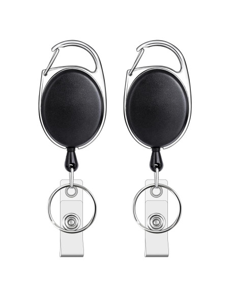Carrete Insignia Teskyer 2 Pack Resistente con Clip y Llavero