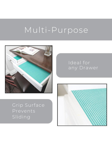 Forro de Estante Antideslizante Menta 45.72x152.4 cm Diseño Inteligente