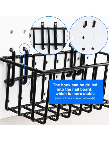 Kit de Accesorios para Tablero de Clavos Daanxw 1/4" Extra Grueso