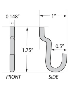 Soporte en J de Metal Azar Displays 700022 para Montaje en Pared 2