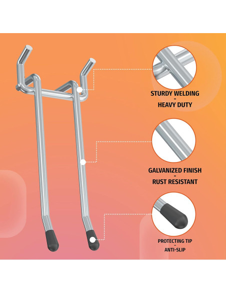 Ganchos de Tablero de Clavos HUHOLE 10PC 10cm Alta Resistencia
