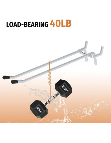 Ganchos de Tablero de Clavos HUHOLE 10PC 10cm Alta Resistencia