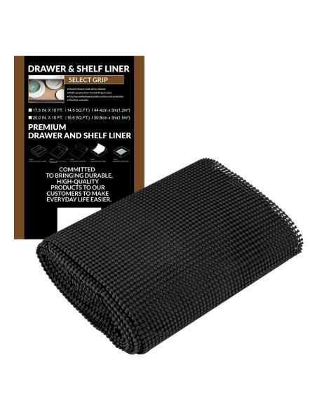 Forro Antideslizante para Cajones Besmall 17.5x304.8cm Negro
