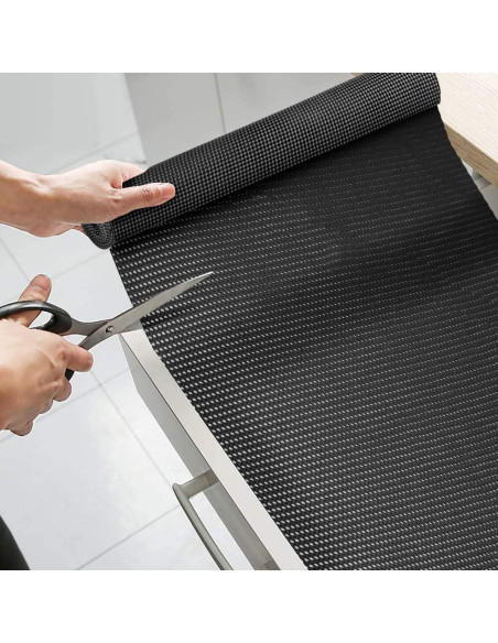 Forro Antideslizante para Cajones Besmall 17.5x304.8cm Negro