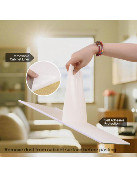 Forro de Estante Autoadhesivo Janeart 40cm x 5m Blanco Crema Forro de Estante Autoadhesivo Janeart 40cm x 5m Blanco Crema