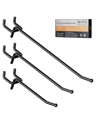 Ganchos de Tablero de Clavos INCLY 36PCS Alta Resistencia