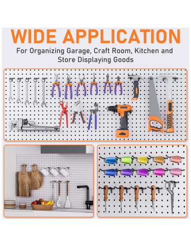 Ganchos de Tablero de Clavos INCLY 36PCS Alta Resistencia