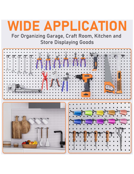 Ganchos de Tablero de Clavos INCLY 36PCS Alta Resistencia