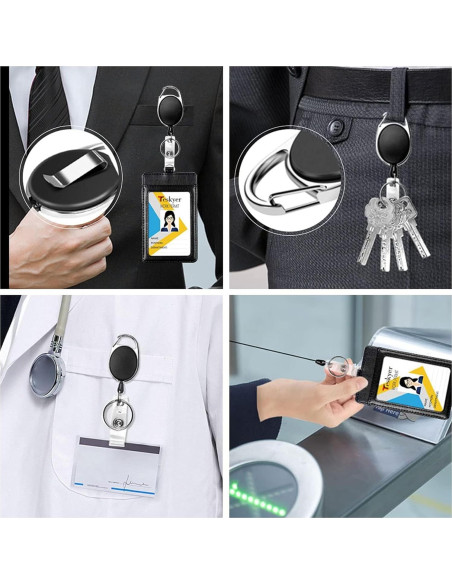 Carrete Insignia Teskyer 2 Pack Resistente con Clip y Llavero