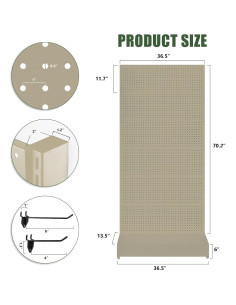Soporte de Exhibición NectaCol Pegboard 94x196 cm Crema 2