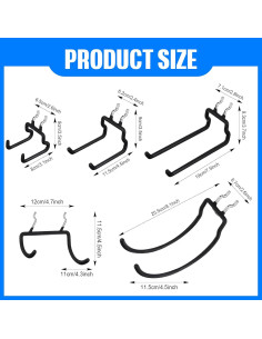 Ganchos Utilitarios para Tablero de Clavos Zhengmy - 20 Pcs 2