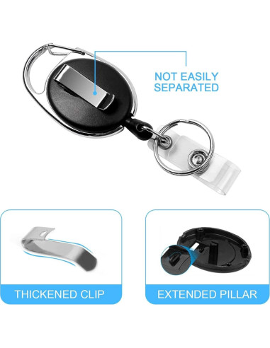 Carrete Insignia Teskyer 2 Pack Resistente con Clip y Llavero