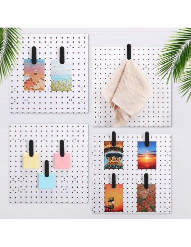 10 Clips de Tablero de Clavos Negros CroBlissful - Metal