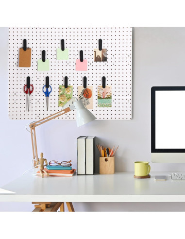 10 Clips de Tablero de Clavos Negros CroBlissful - Metal