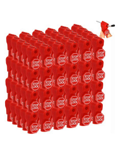 Cerraduras de Gancho Antirrobo TOPZEA 120 Unidades 6mm Rojo