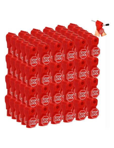 Cerraduras de Gancho Antirrobo TOPZEA 120 Unidades 6mm Rojo